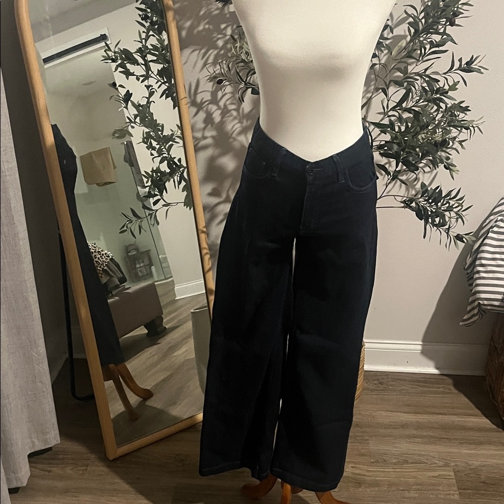 Women's Dark Blue  Wide-Leg Jeans
